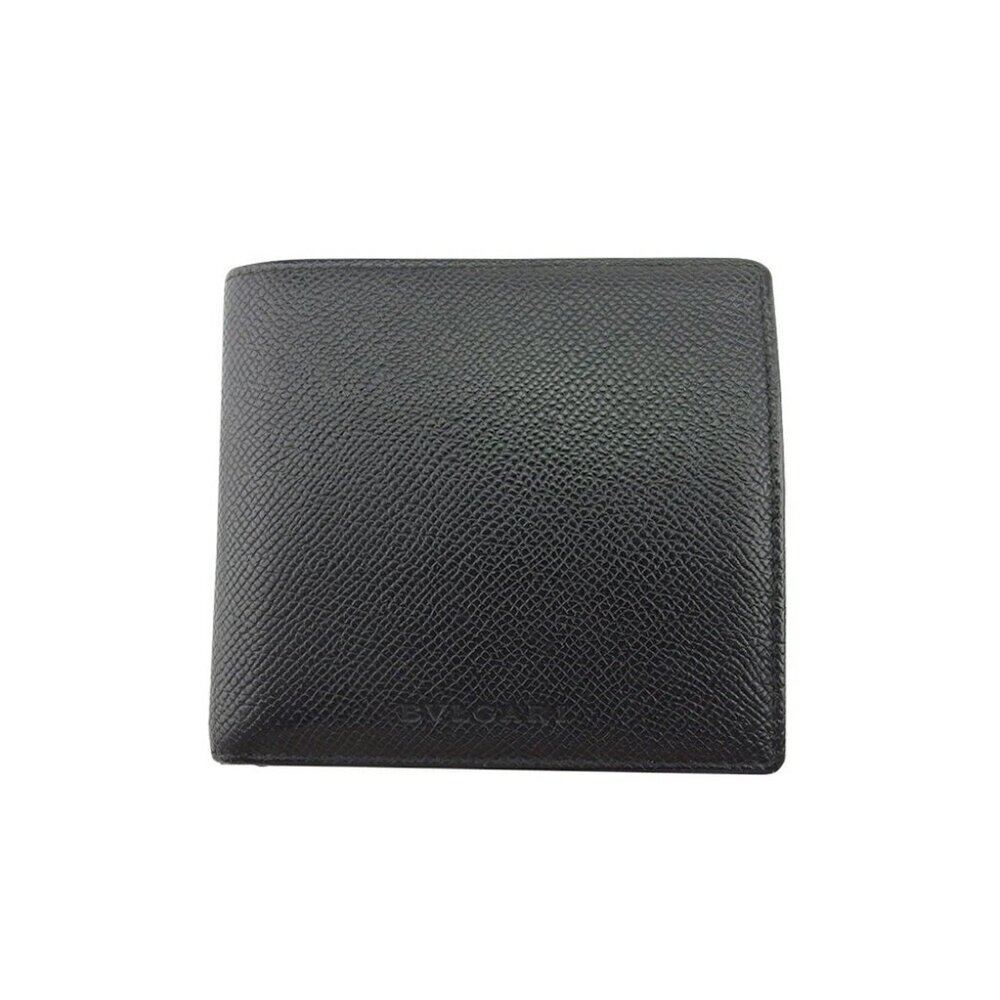 BVLGARI Bi -fold Wallet Black USED